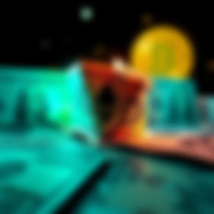 A creative visual representation of fiat currency transforming into Monero, with Bitcoin and Litecoin symbols in the background, symbolizing privacy in transactions.