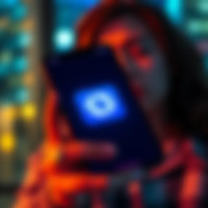 A smartphone showing the Curve Pay app logo on the screen with a user looking frustrated, indicating the app is unresponsive.