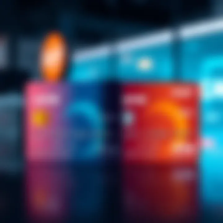 A visual comparison of Curve debit and credit card features showing a debit card and a credit card side by side with highlights on single-use card details.