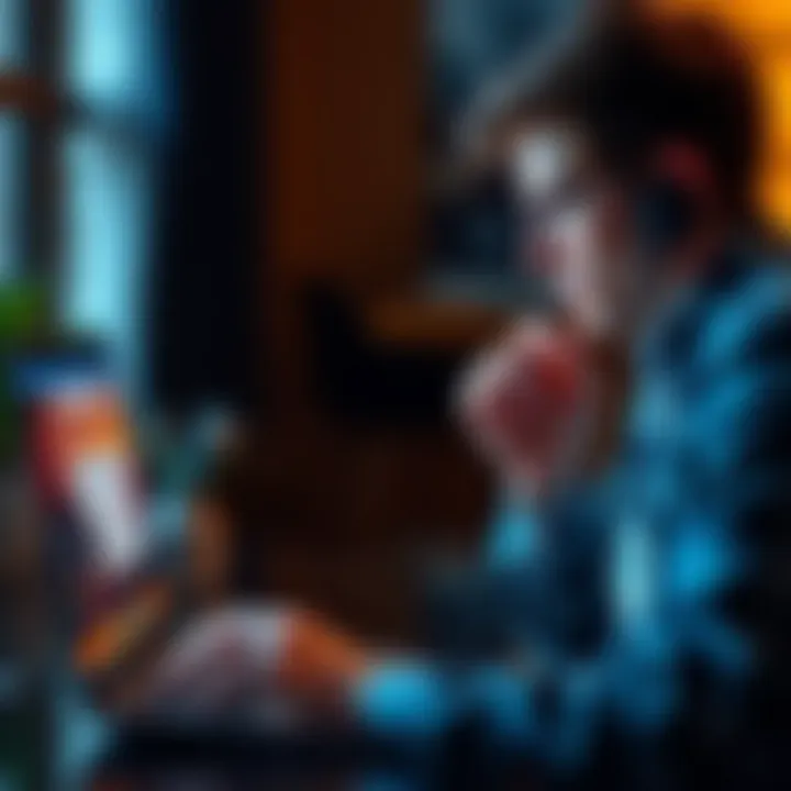 Frustrated person looking at a laptop screen with Curve app open while contacting support