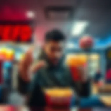 Angry customer at a fast food restaurant threatens damage due to missing fries