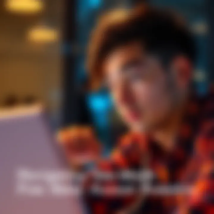 A person looking thoughtfully at a laptop, considering options for a Metal account promotion