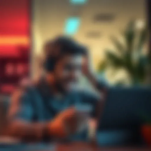 A person showing frustration while trying to contact customer support on a phone