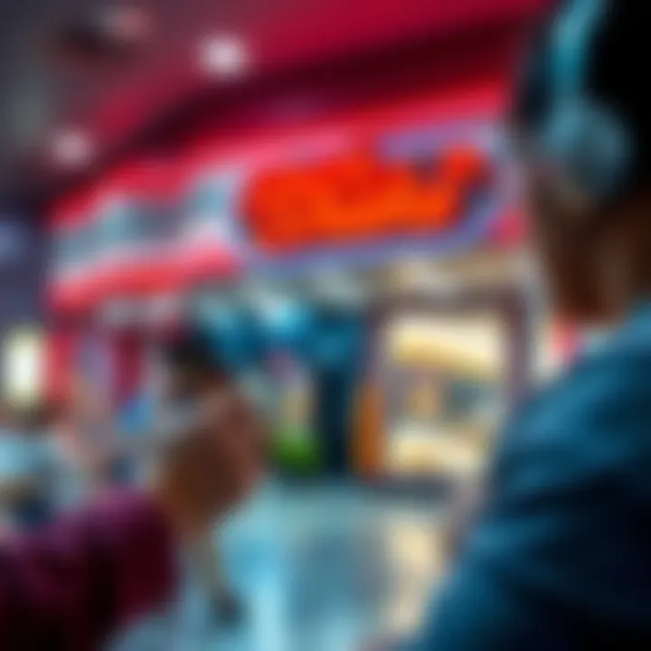 Customer paying at Steak n' Shake with Bitcoin A person using a smartphone to pay for food at Steak n' Shake with Bitcoin.