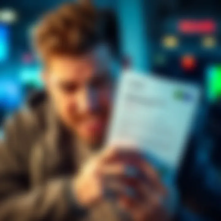 Customer reacts to account closure A distressed person holding a notification from Revolut about their account closure