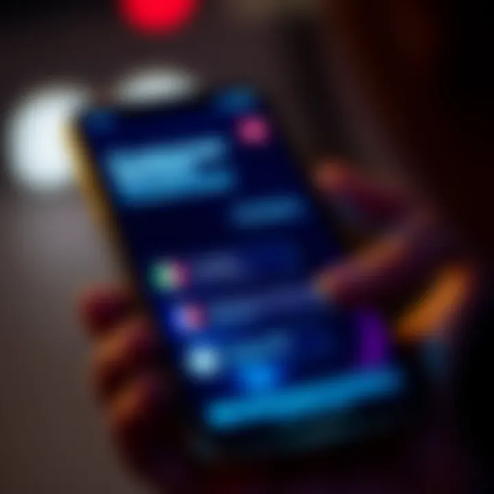 A close-up of a smartphone screen displaying a chat interface with a customer service bot, showing messages in different languages.