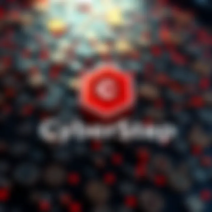 CyberStep logo with a background of cryptocurrency symbols, representing their new investment in the crypto market.