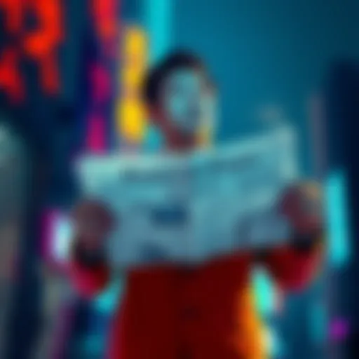 Changpeng Zhao stands confidently denying Financial Times report about YZi Labs fundraising efforts, with a newspaper in hand.