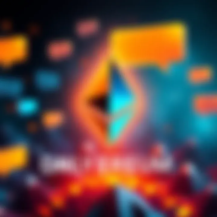 Graphic banner featuring Ethereum logo and chat bubbles for discussions