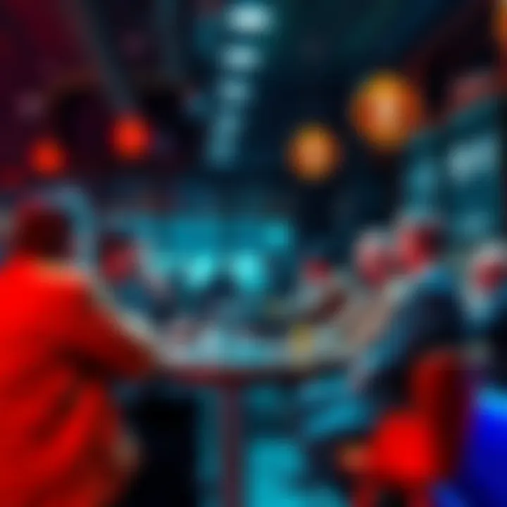 A group of people discussing Ethereum and DeFi trends at a coffee shop, sharing insights and trading strategies.