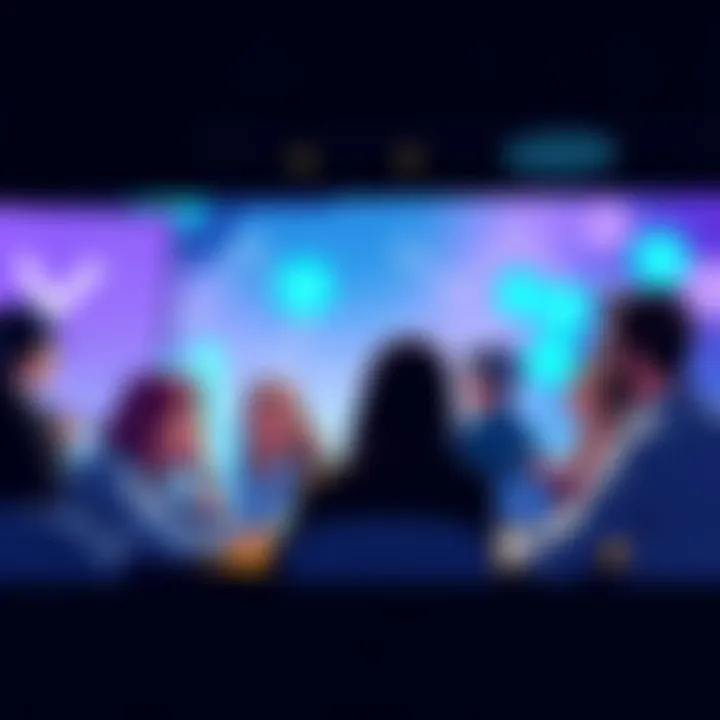 People engaging in a discussion about Vechain and blockchain technology