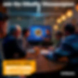 Group of people discussing Bitcoin online in a chat room setting