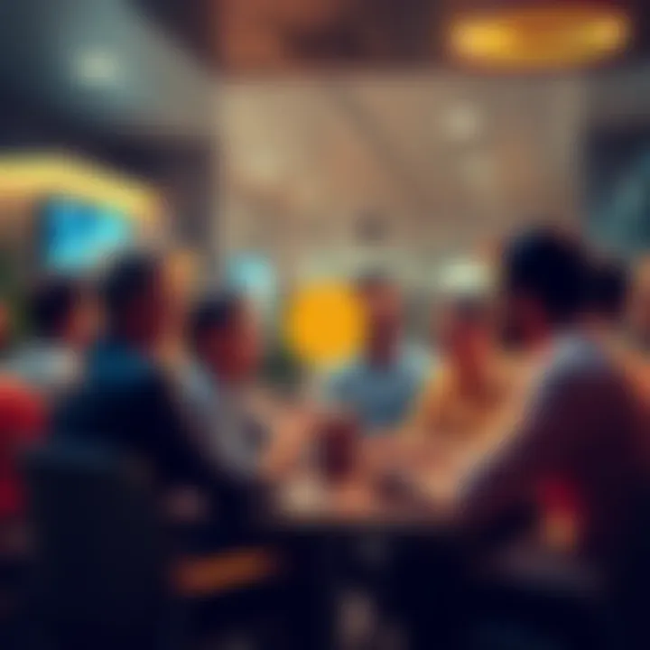Daily Bitcoin Discussion A group of people engaging in a lively discussion about Bitcoin, sharing tips and insights in a forum setting.