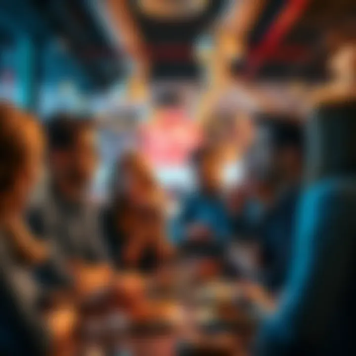 People sharing thoughts and enjoying donuts during a lively discussion