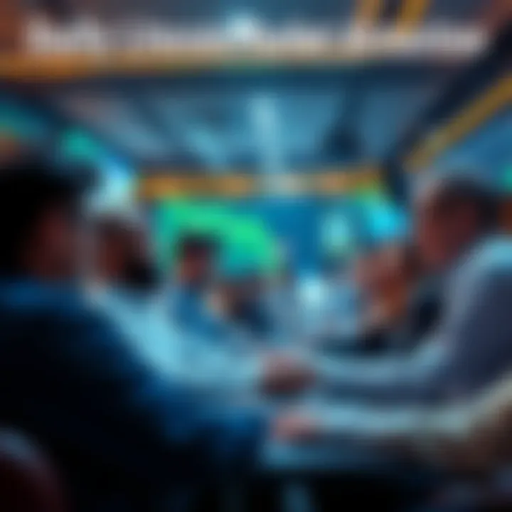 People engaging in a lively discussion about Litecoin trading strategies and market analysis