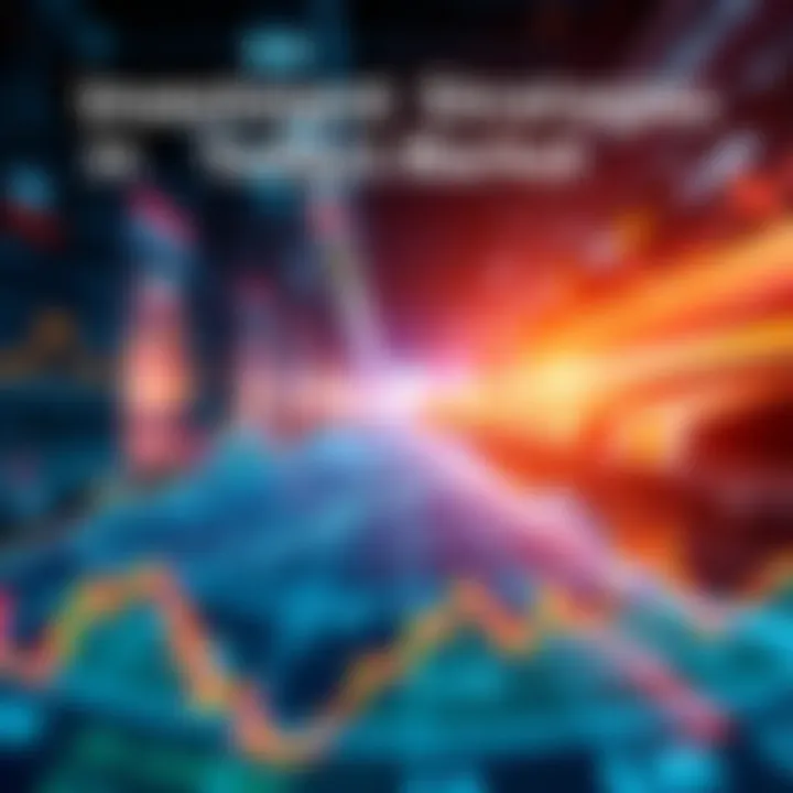 Graphic representation of stock market trends and community engagement