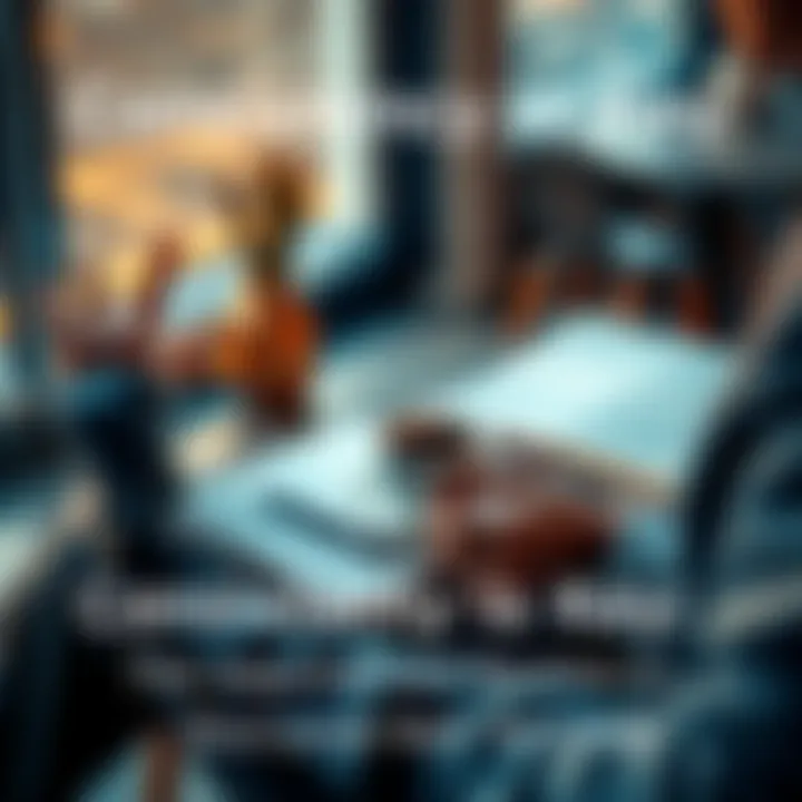 A person following a morning routine with coffee and a planner