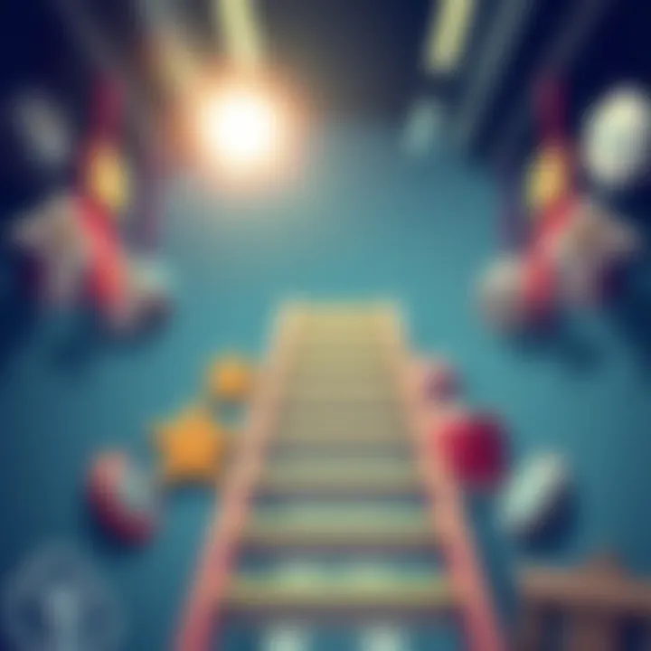 Illustration showing a confusion about daily streak bonus and rewards ladder with badges in the background