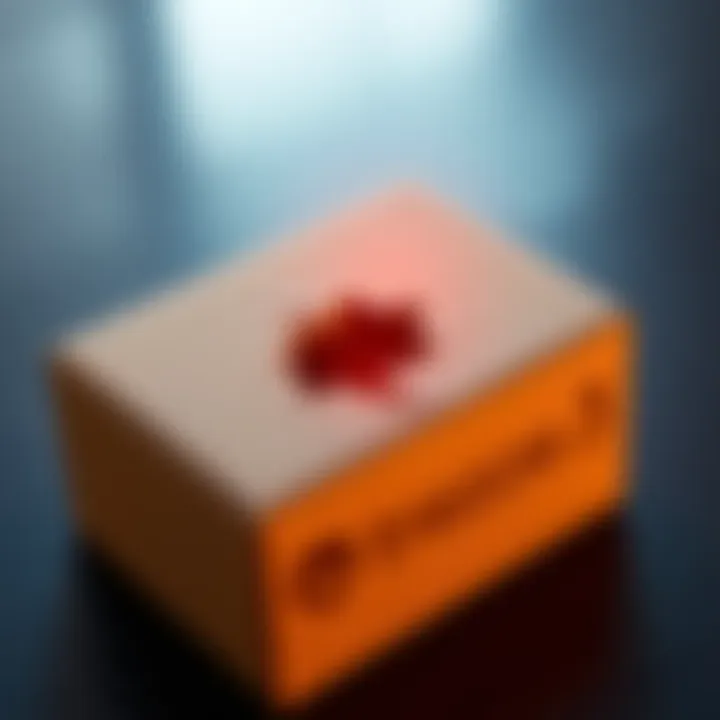 Box of Trezor 3 showing a small hole, indicating possible shipping damage