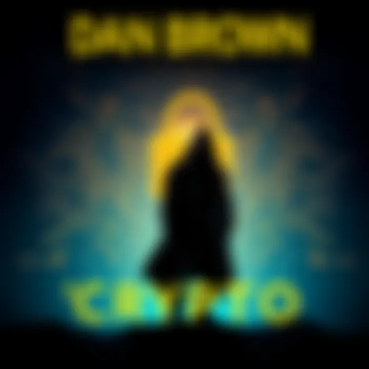 Cover illustration featuring a digital lock symbol and a silhouette of a mysterious figure representing Ensei Tankado, with circuit patterns in the background