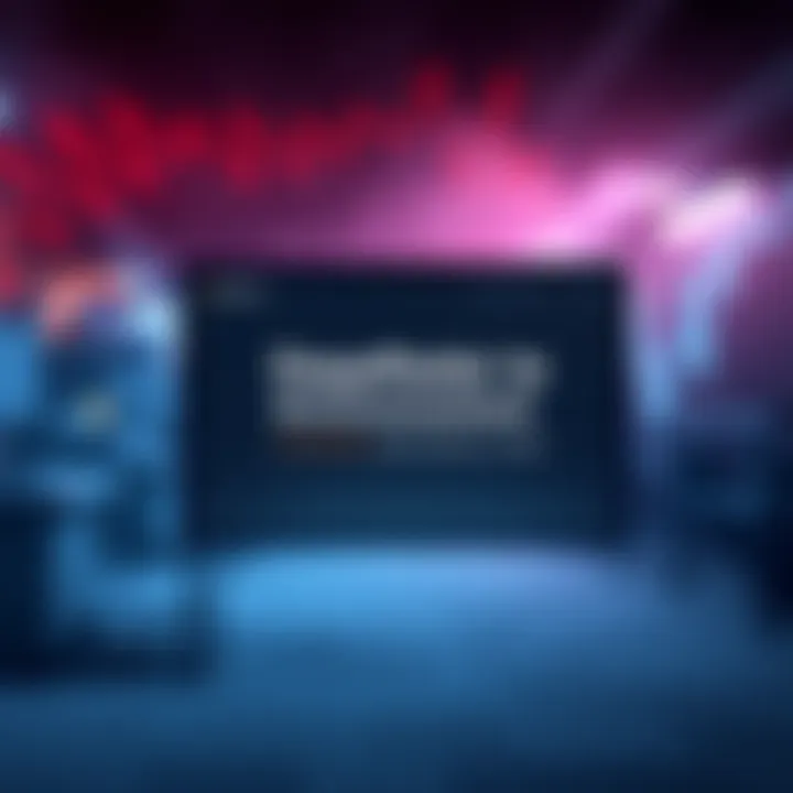 A digital screen displaying a notice about DappRadar shutting down, with a gloomy background highlighting the impact on the crypto market.