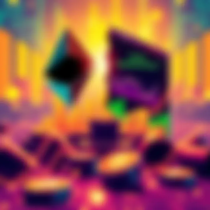 Data Conflict in Cryptocurrency Illustration of conflicting charts and graphs representing holder data from Etherscan and CoinMarketCap