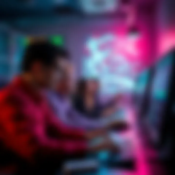 A group of people analyzing data on computers, looking concerned about spam incidents