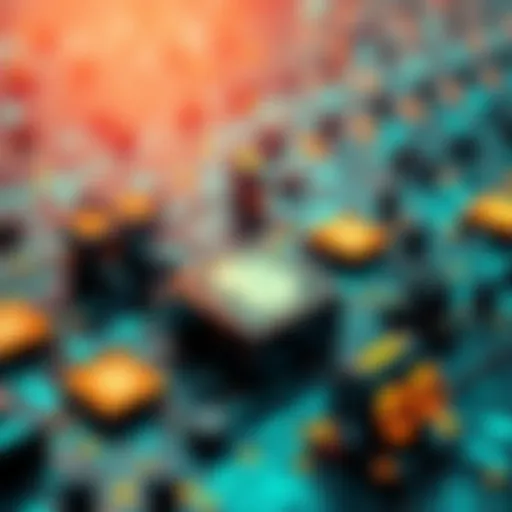 Illustration showing a blockchain network with devices confirming data integrity and authenticity, highlighting verification technology.