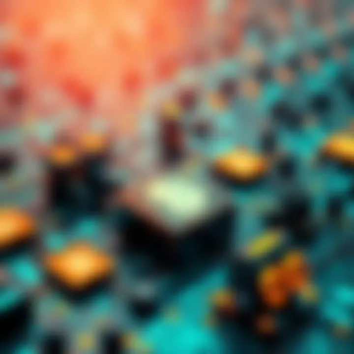 Data Verification in Blockchain Illustration showing a blockchain network with devices confirming data integrity and authenticity, highlighting verification technology.