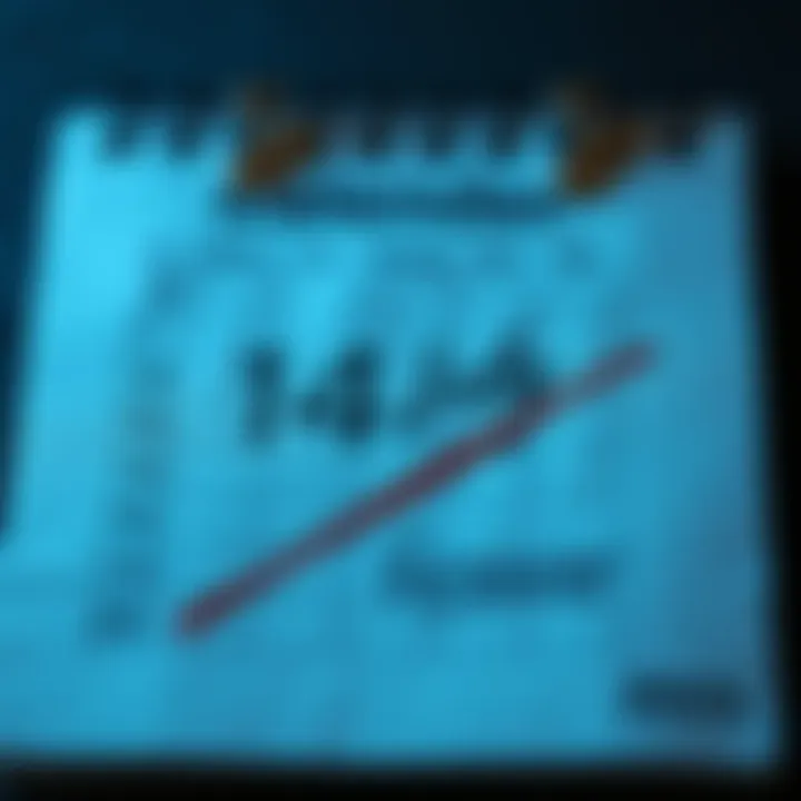 Date Change Announcement A calendar page showing July 14th being crossed out with a new label 'Forever' on it, symbolizing the timeline shift.