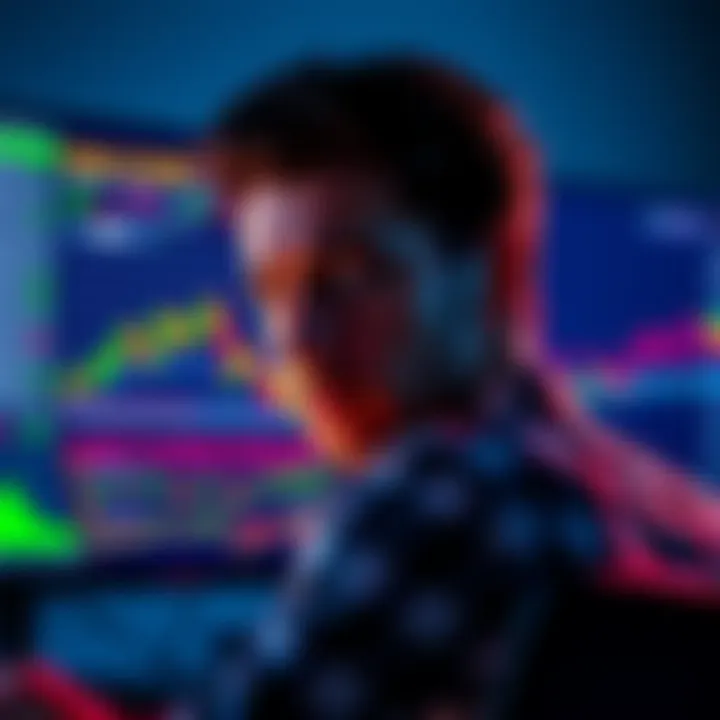 David X Crypto Decision A person in front of a computer screen showing a cryptocurrency chart, looking concerned while reviewing data.