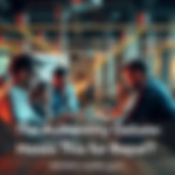 A group of people discussing authenticity while looking at their phones and social media on a table.