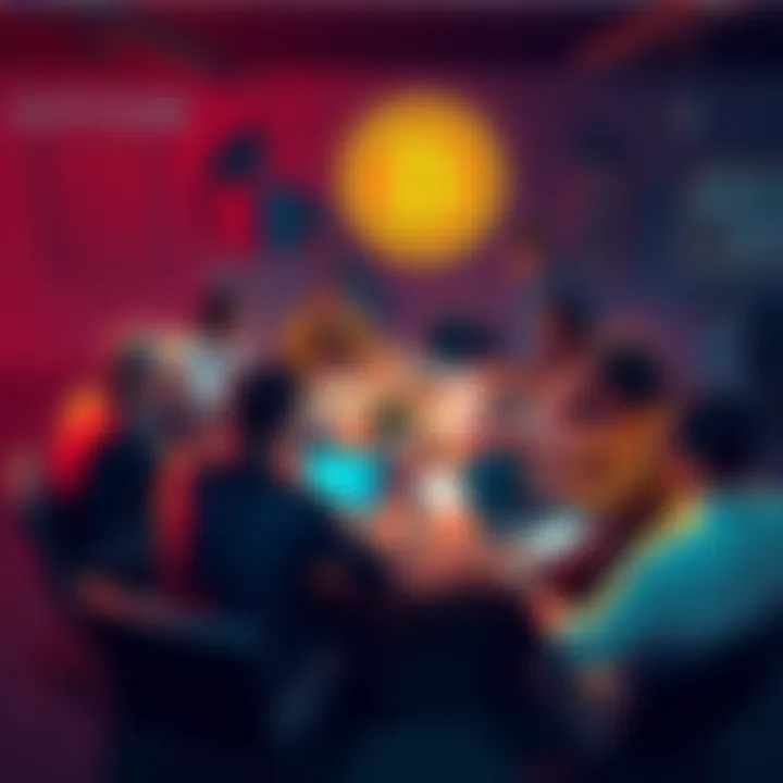 Debate on Bitcoin Control A group of people discussing around a table with laptops and notes about Bitcoin changes, illustrating the BIP-110 debate.