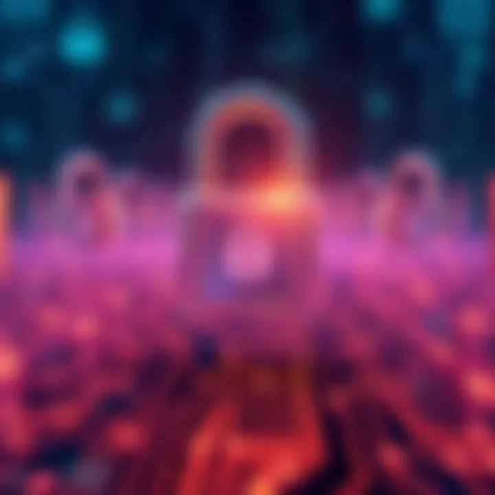 Decentralized Security Concept A digital lock symbolizes personal data protection in a decentralized world, with blockchain symbols in the background.