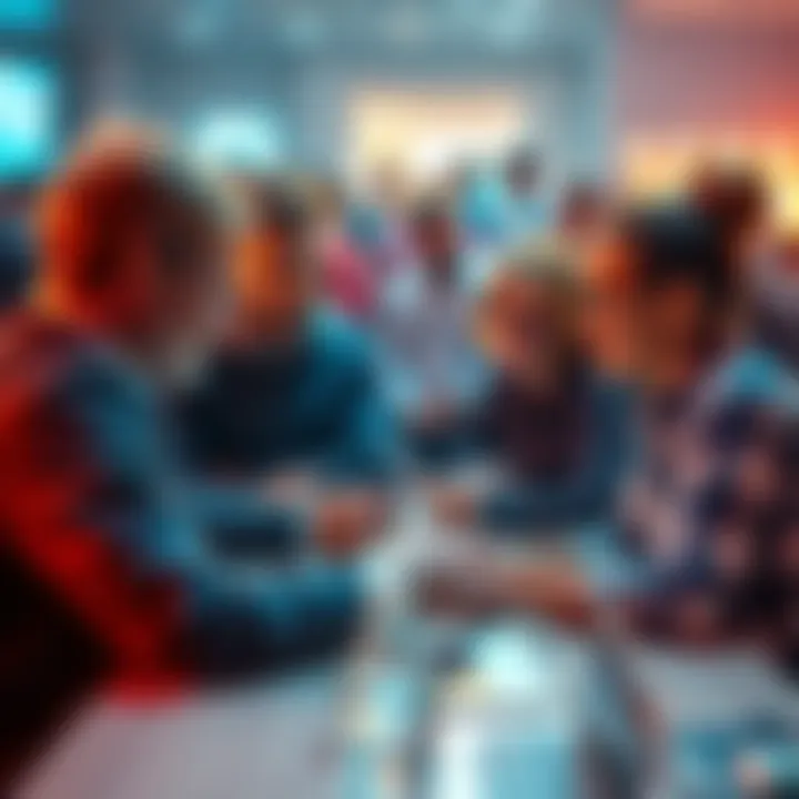 Visual representation of supporters collaborating in a decentralized setting