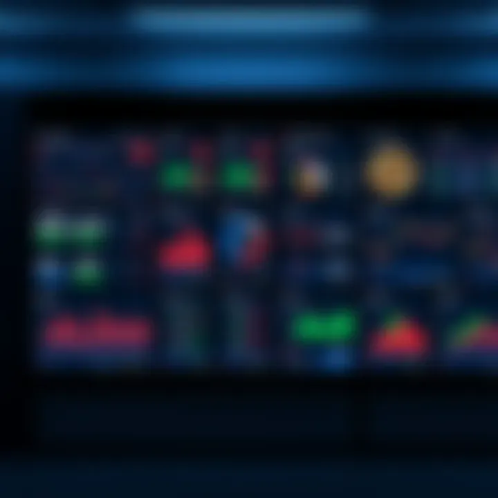 A modern interface showing various decentralized exchange options with charts and user options