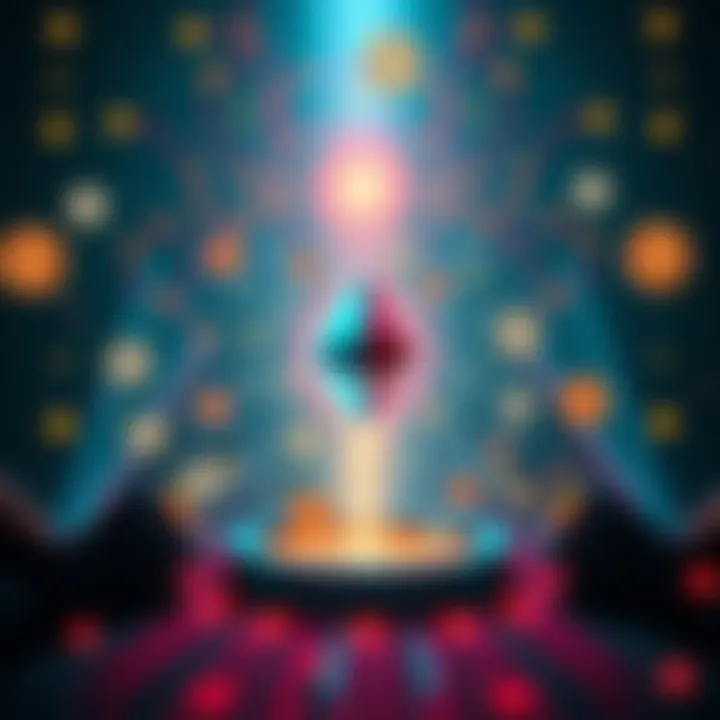 Visual representation of decentralized identity solutions on Ethereum, featuring blockchain symbols and user-centric design elements.