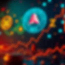 Graph showing the downward trend of ADA's value with icons of NEO and ZIL in the background, symbolizing its potential decline.