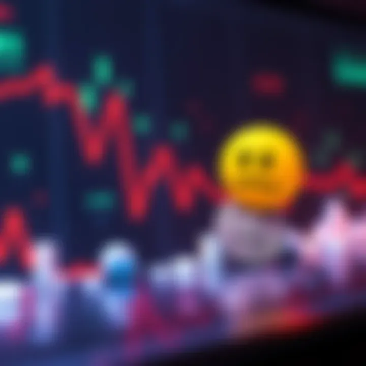 Graph showing a downward trend in altcoin prices with a sad face symbolizing disappointment, representing the struggle of altcoins to regain their all-time highs.
