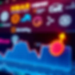 A graph showing a downward trend in HBAR token value with partnership logos in the background