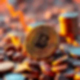 A visual of a downward trend in meme coin values with a sad face symbolizing the loss of interest