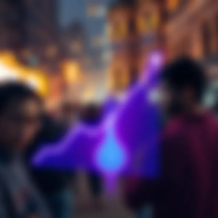 A graphic showing a downward trend in token value with a concerned community in the background.