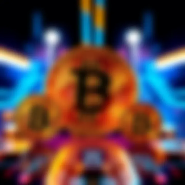 Visual representation of mBTC concept with Bitcoin symbols and definitions