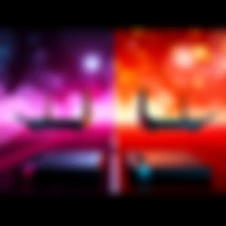 A comparison graphic showing Deeper Network VPN routers and GL.iNet routers, illustrating their unique features and design philosophies