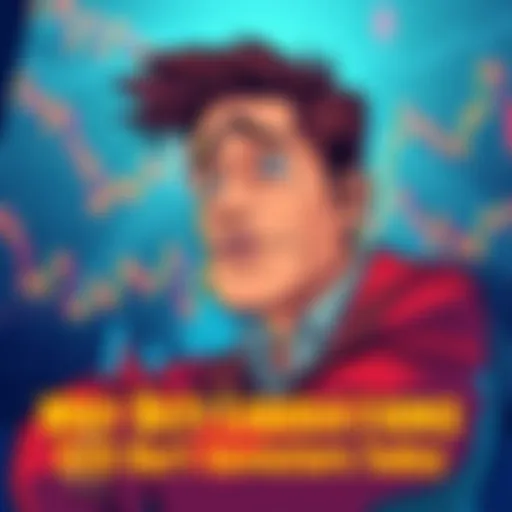 Illustration showing a worried investor watching market charts drop, symbolizing the fear of collateral loss in DeFi liquidations.