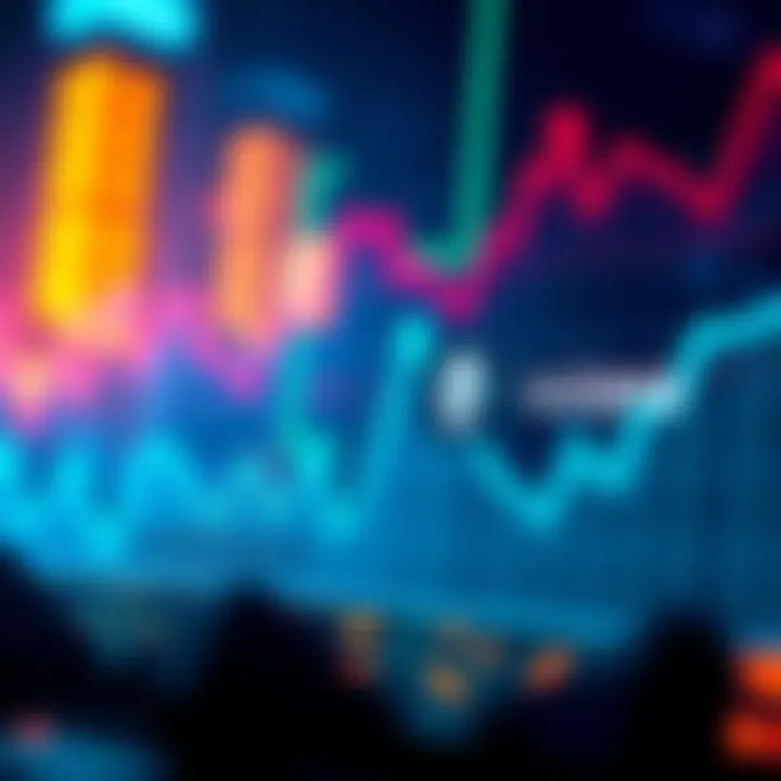 A graphic showing rising and falling graphs with Ethereum and Solana logos representing decentralized finance profitability analysis.