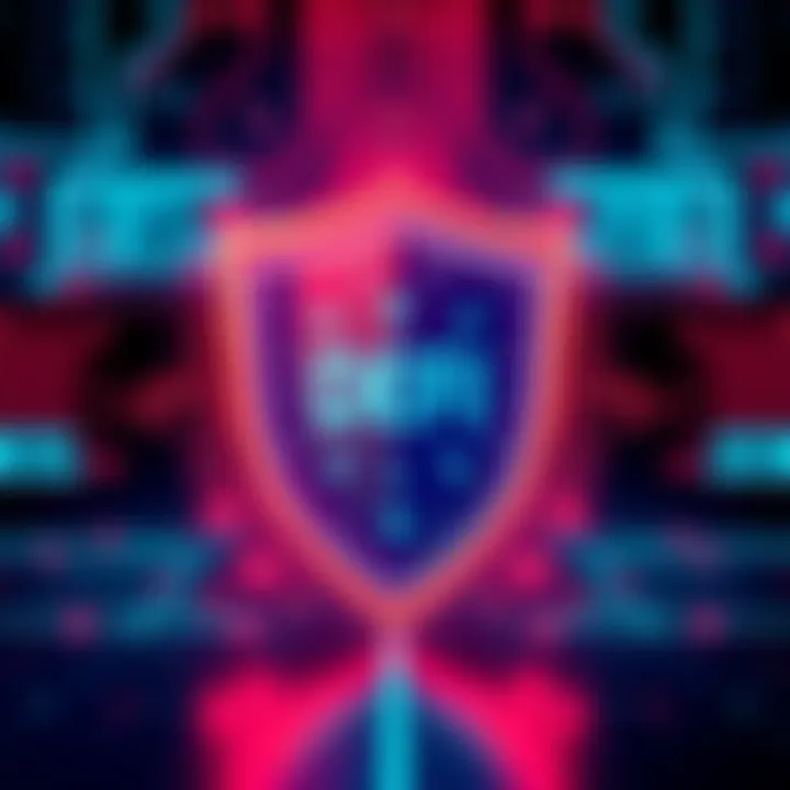 A graphic showing a shield with digital symbols, representing security in decentralized finance amidst challenges.