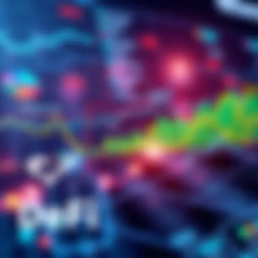 DeFi Strategy Overview A visual representation of decentralized finance strategies with graphs and charts showcasing risk management and sustainability.