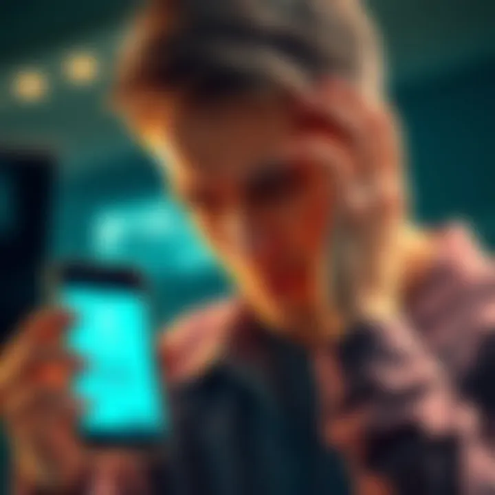 A frustrated user looking at a smartphone displaying a delay notification for SEPA payments in Revolut