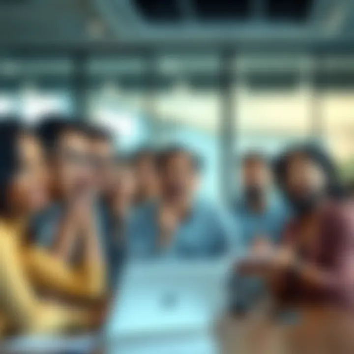 Frustrations of Delayed Payments A group of diverse individuals expressing their frustrations about delayed payments in a modern office setting